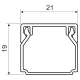 Obrázok pre Elektroinštalačná plastová lišta tmavo hnedá LHD 20x20mm SD 2m