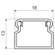 Obrázok pre Elektroinštalačná plastová lišta svetlo hnedá LV 18x13mm SD 2m