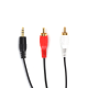 Obrázok pre Audio Kábel 3,5mm, 2xRCA 1,8m