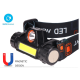 Obrázok pre DPM LED ČELOVÉ NABÍJACIE SVIETIDLO, 3W+3W COB, 100LM+90LM, LI-ION, USB