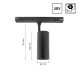 Obrázok pre LED svietidlo SPOT M pre koľajnicový SYSTEM SHIFT čierne, 10W/950lm, Teplá biela
