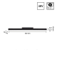 Obrázok pre LED lineárne svietidlo LINE M pre koľajnicový SYSTEM SHIFT čierne, 17W/1800lm, Teplá biela