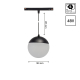 Obrázok pre LED svietidlo GLOBE P pre koľajnicový SYSTEM SHIFT čierne, 5W/550lm, Teplá biela