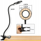 Obrázok pre LED stolná lampa flexibilná CIRCLO 7W/270lm čierna s klipom