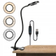 Obrázok pre LED stolná lampa flexibilná CIRCLO 7W/270lm čierna s klipom